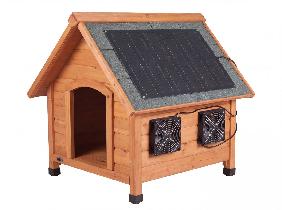 Solar Vent installed on a dog house